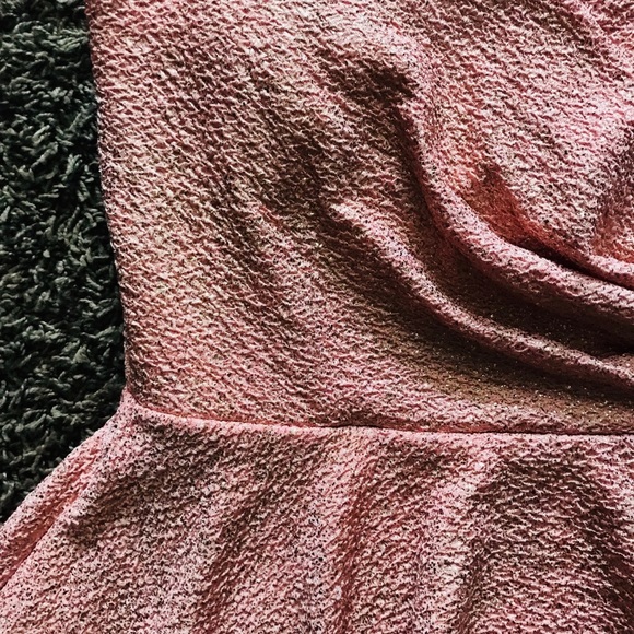 Rose Pink Peplum Strapless Dress - Picture 2 of 2